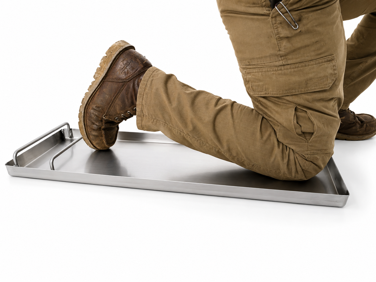 Concrete Sliders (knee boards) 29"x9" Stainless Steel